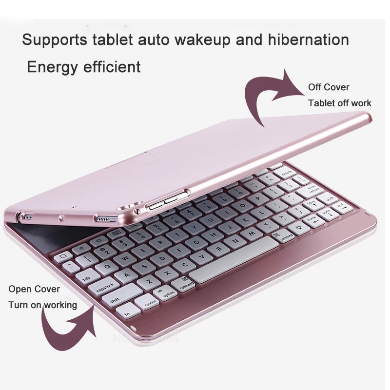 Landas Bluetooth клавиатура для iPad Pro 9,7 чехол 360 Вращение с подсветкой Беспроводная клавиатура для iPad Pro 9,7 Air 1 чехол
