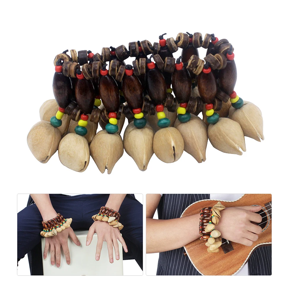 Ручная работа гайки оболочки браслет Колокольчик для Djembe Африканский барабан