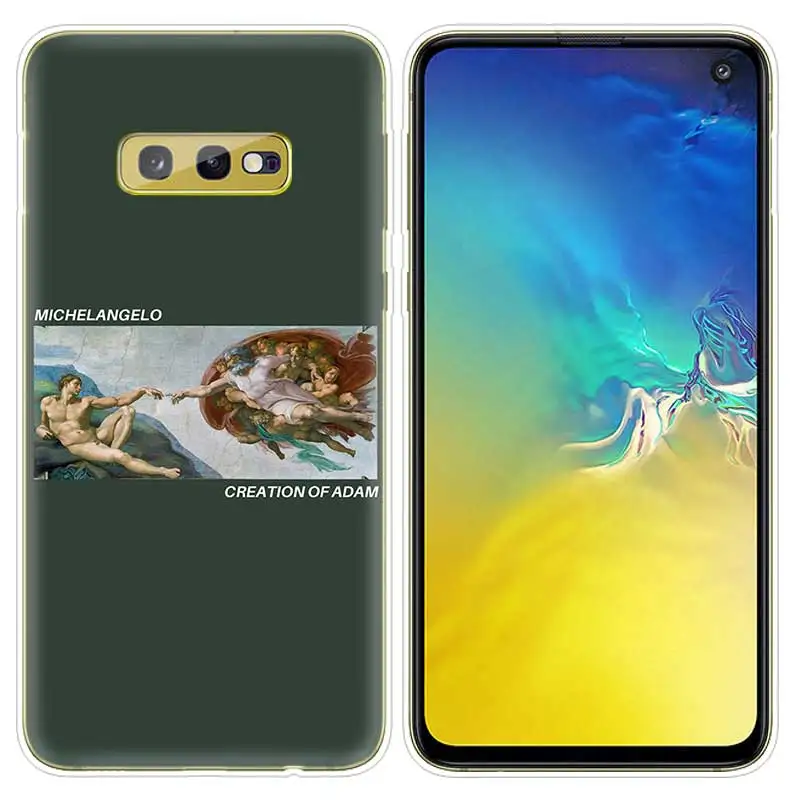 Силиконовый чехол для samsung Galaxy S10 S10e S8 S9 J4 J6 A6 A8 плюс 5G M30 M20 M10 A50 A30 A10 крышка», «Микеланджело»/бронзовая скульптура эстет - Цвет: SK-004