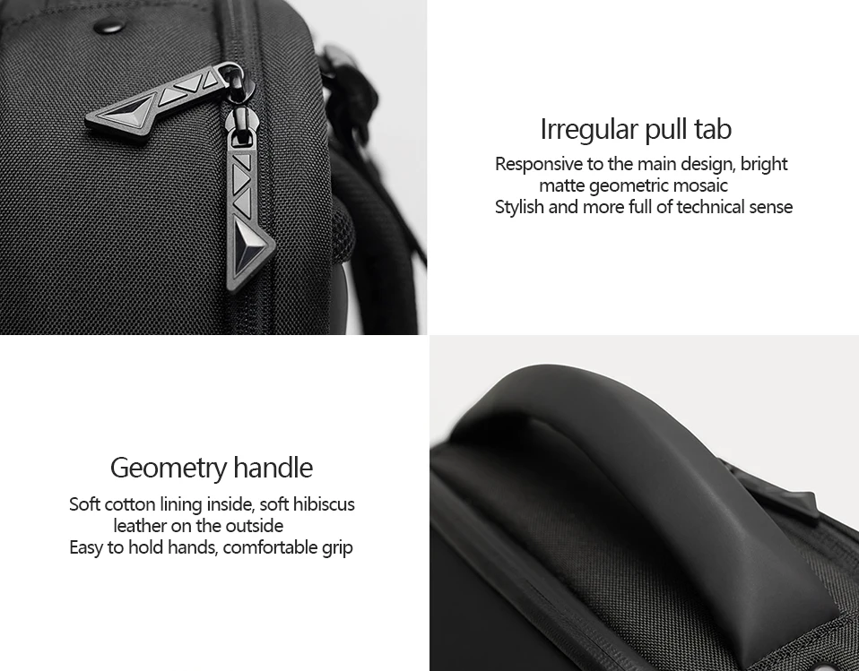 Xiaomi Geek треугольный рюкзак водонепроницаемый ноутбук на молнии дизайн геометрический большой размер сумки Новинка для школы бизнес путешествия