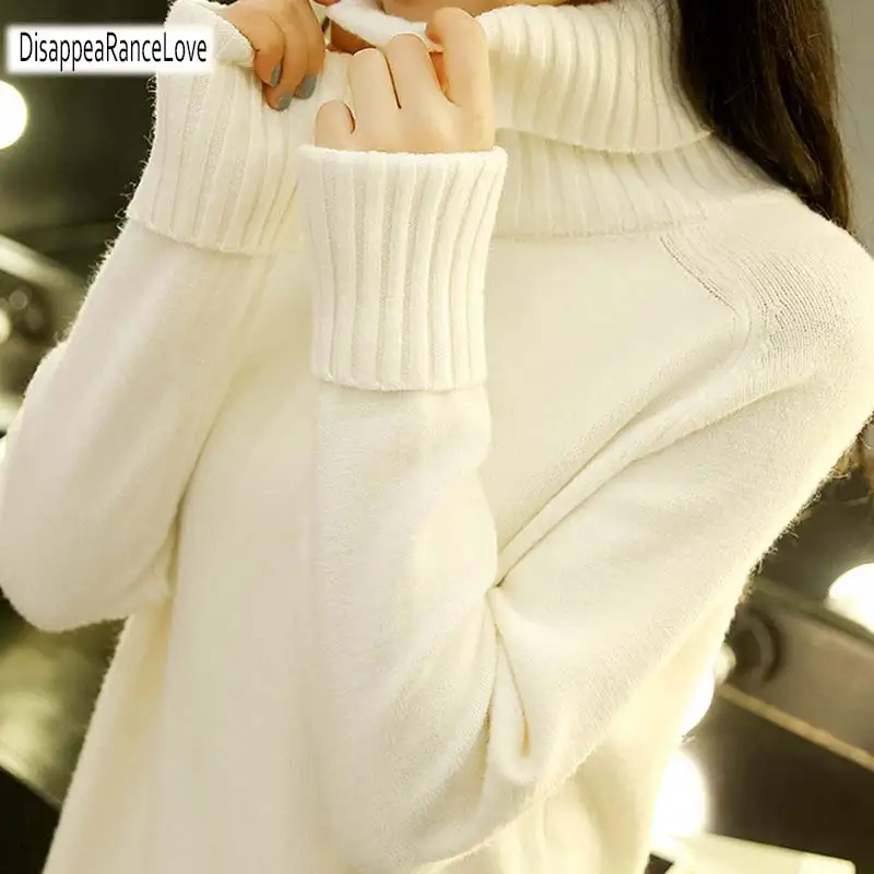 

DisappeaRanceLove 2019 Autumn Winter Cashmere Sweater Female Knitted Jersey Jumper Women Cashmere Pullover Tricot Pull Femme