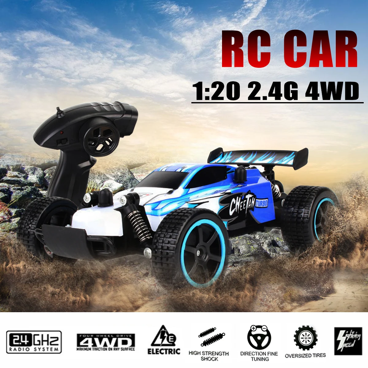 

LBLA 1/20 2.4G RWD Racing Brushed RC Car Off Road Buggy High-speed Off-Road Drift Racing RC Car