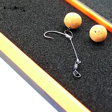 Dongbory 3 шт. крючки для ловли карпа готовые привязанные Chod установки рыболовные крючки звенья для волос Вертлюги для выскальзывания рыболовные размеры 2 4 6 8
