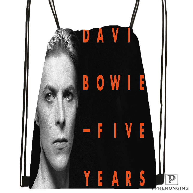 Custom David Bowie Drawstring Backpack Bag Cute Daypack Kids Satchel Black Back 31x40cm 180531 04 62