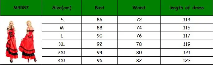 Size chart 4587
