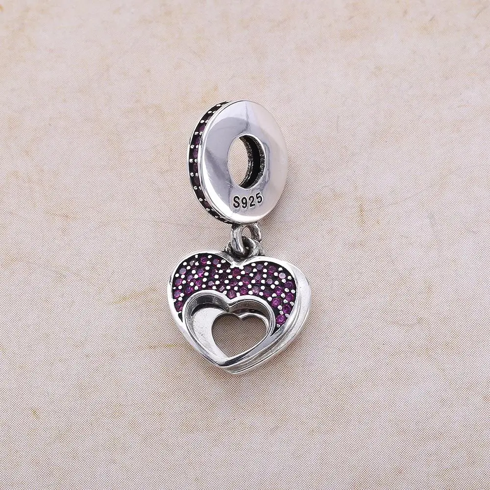 Silver Love Heart Charms 2