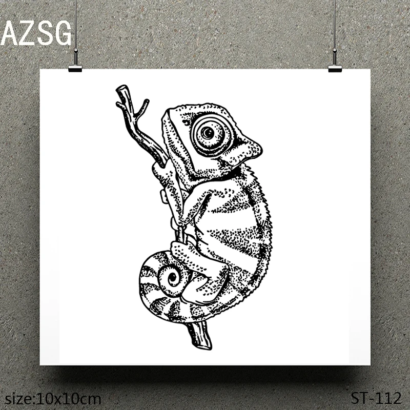 

AZSG Cute chameleon Clear Stamps/seal for DIY Scrapbooking/Card Making/Photo Album Decoration Supplies