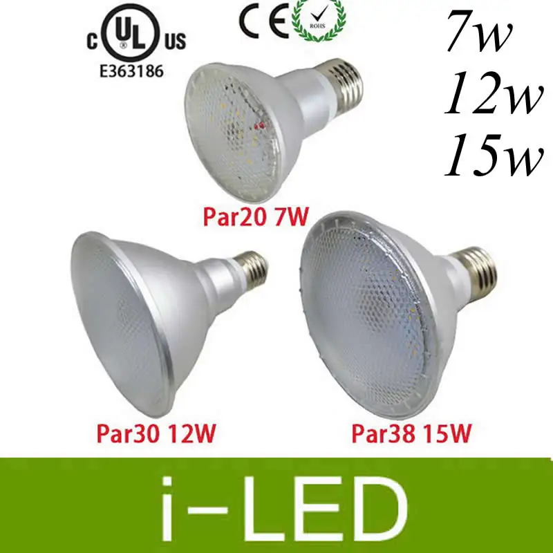 Us 54 0 High Brightness Par20 Par30 Par38 Led Spotlight Lamp 7w 12w 15w E27 E26 Dimmable Spot Bulb Waterproof Ip65 Ac85 265v In Bulbs