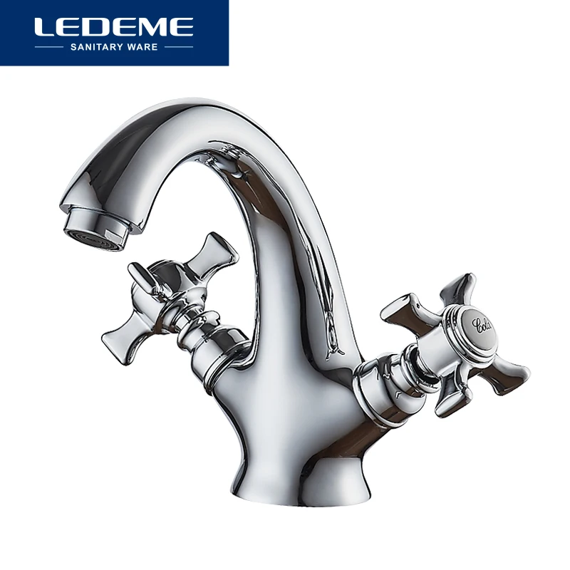 LEDEME Смеситель для умывальника латунь Цвет: хром L1011|basin faucet|waterfall faucetbathroom faucet |