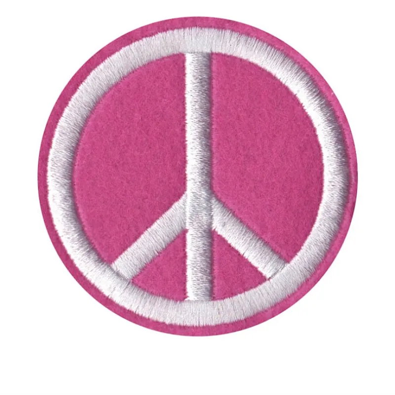 6 см розовые вышитые нашивки с надписью Peace Love Значки для платья джинсовая рубашка