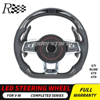 

For MK7 Golf 7 GTS/SCIROCCOR R Carbon Fibre Racing Steering Wheel Replacement Parts Accessories Steering AUTOPARTS
