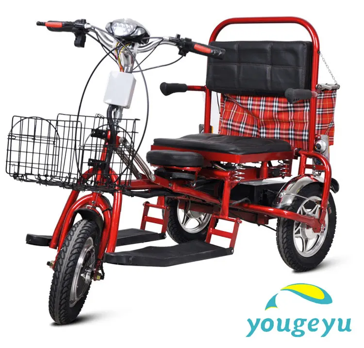 Triciclos motorizados 3 ruedas scooter plegable triciclo para Discapacitados  y personas Mayores scootmobielen motocicleta eléctrica - AliExpress