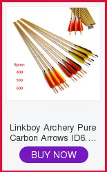 Tiro com Arco Coluna de Carbono Linkboy Setas 300 340 400 500 600 30 32 Polegada Id6.2mm Acessórios Arco Composto Caça 6 - 12 Pçs 10 setas coluna de carbono 300 340 400