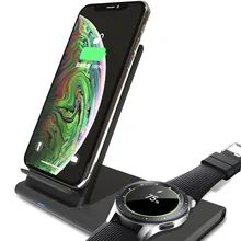 Быстрая зарядка беспроводное зарядное устройство для iphone 8 x xs max samsung s10 s9 note 9 samsung Galaxy Watch active Buds gear S2 S3 S4 Sport