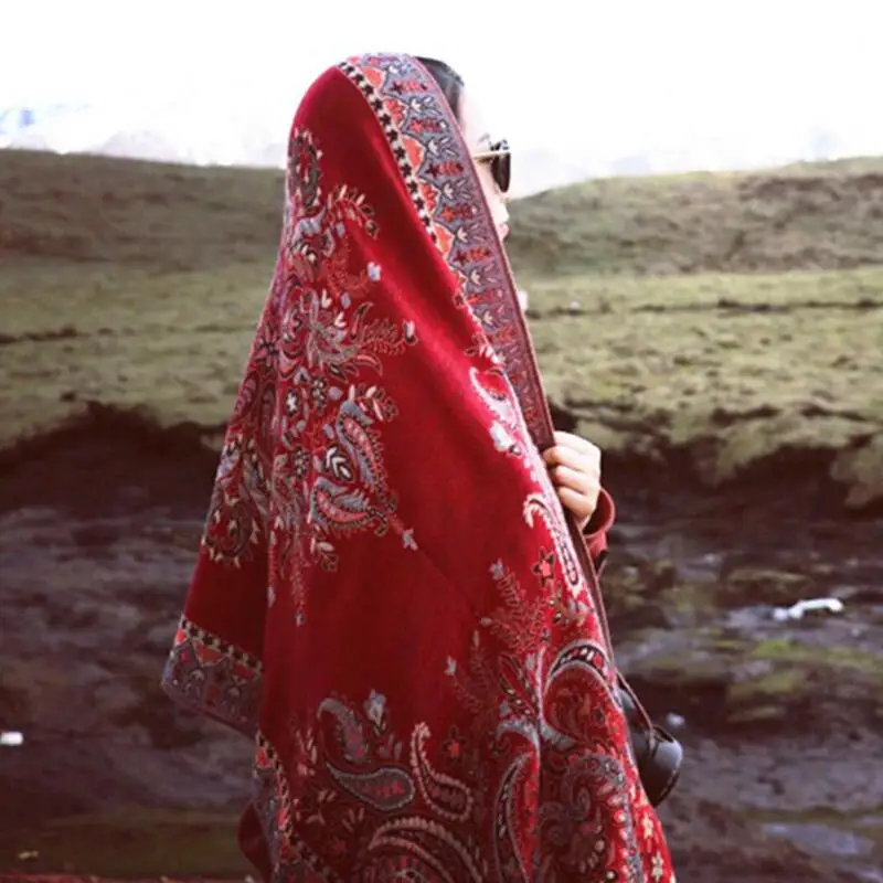 

Shawl spring autumn dual-use long coat to keep warm large cloak scarf female pashmina