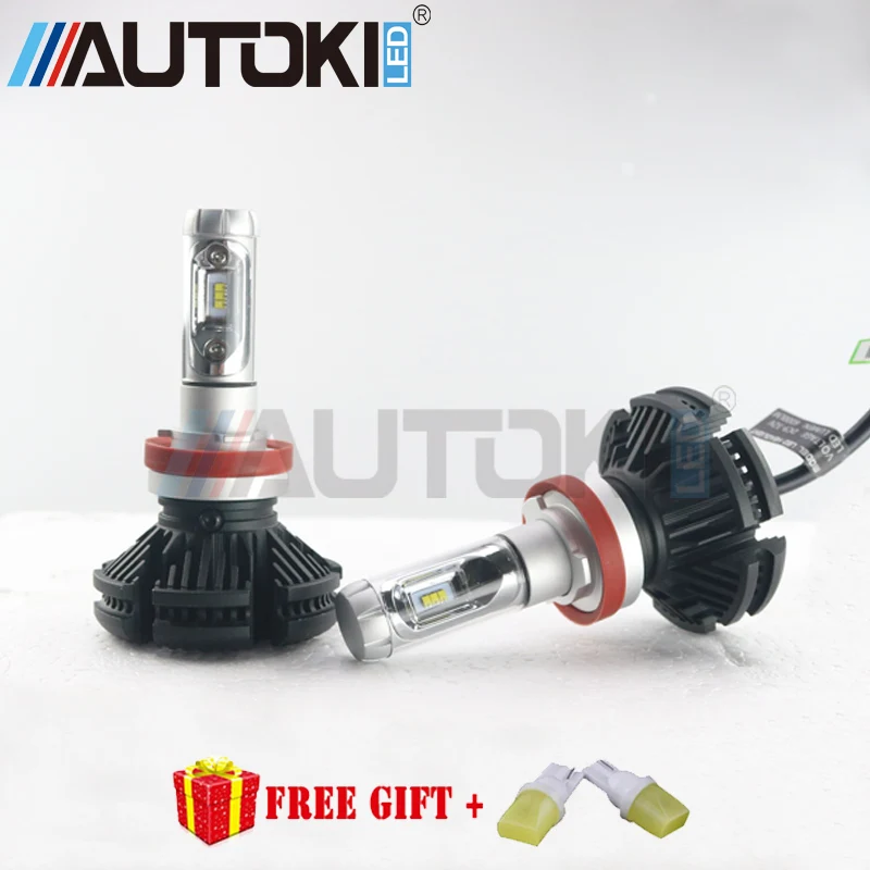 X3 Autoki H4 H7 H11 9005 9006 H13 светодиодные лампы для автомобильных фар 50W 6000LM все в одном CSP