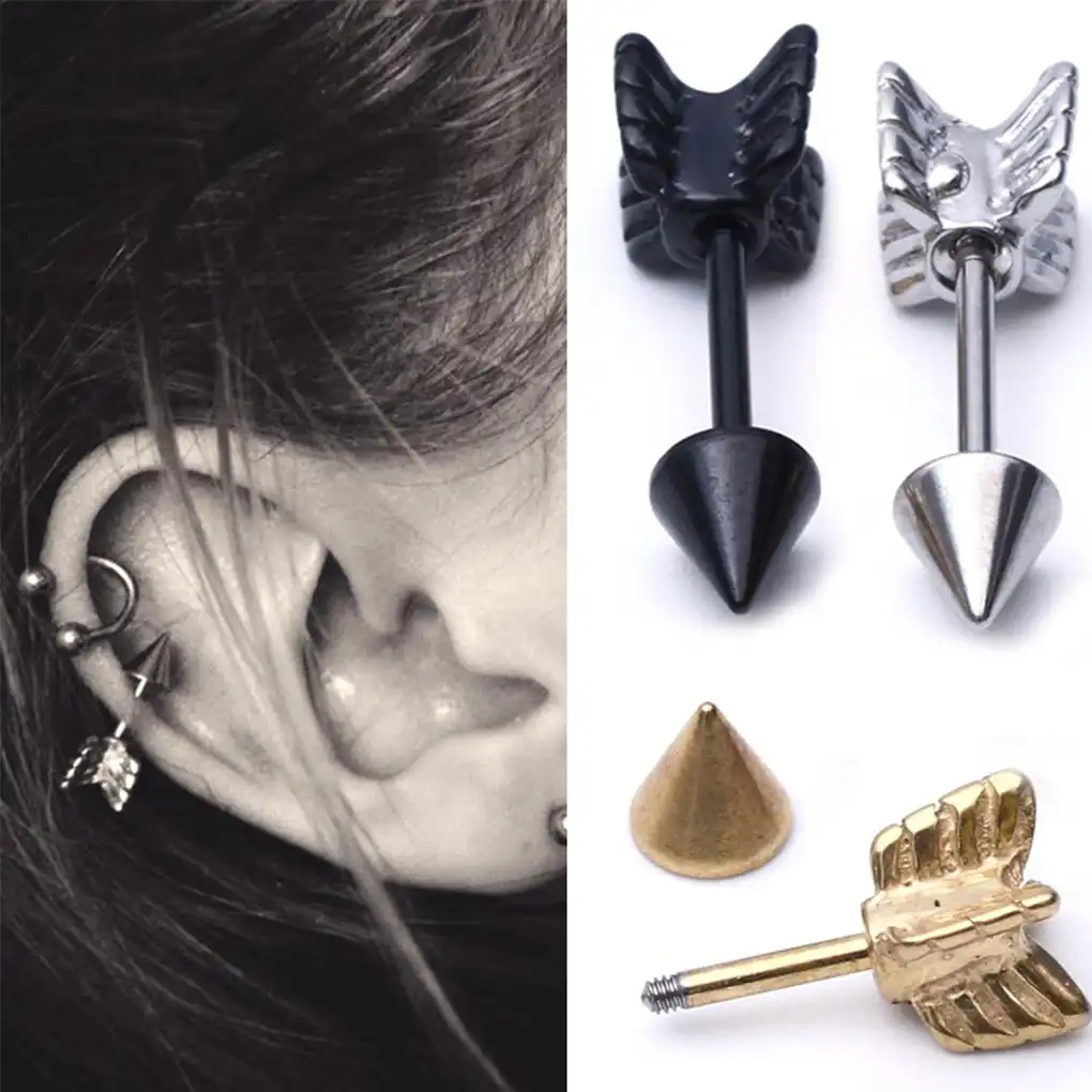 Detail Feedback Questions About Arrow Shape Body Jewelry Ear Tragus Arrow Shape Body Jewelry Ear Tragus Piercing Cartilage Earring Stainless Steel Stud Earrings