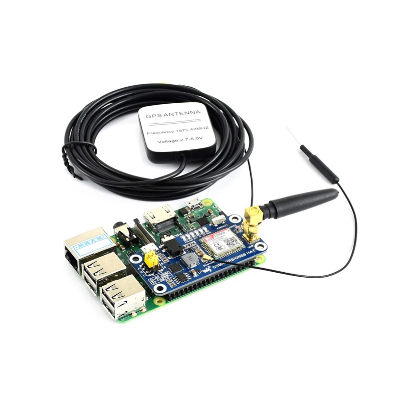 GSM/GPRS/GNSS/Bluetooth 3,0 шляпа для 2B/3B/3B+/Zero W, поддержка SMS, телефон, электронная почта, встроенный USB в UART конвертер