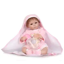 40 см мягкие Средства ухода за кожей силикона Reborn Baby Doll игрушка для Обувь для девочек винил для новорожденных девочек младенцев Куклы Bebe bonecas