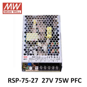 

Original MEAN WELL RSP-75-27 Switching Power Supply 27V 2.8A 75W Meanwell ac-dc 27V power supply with PFC function UL CE TUV CB