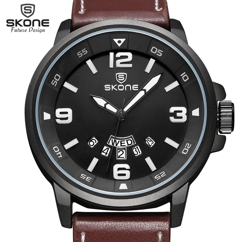 

2019 Victory New Luxury Brand Leather Strap Analog Men Quartz Date Clock Fashion Casual Sports Watches Men Military Wrist Watch