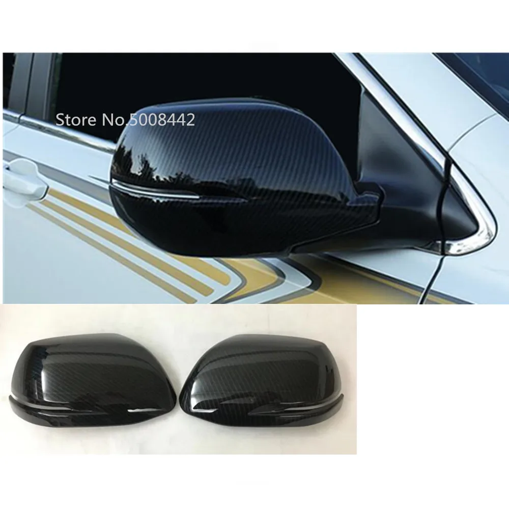 2pcs Fibre de carbone ABS Miroir Cap Trim pour Jeep Wrangler JL 2018