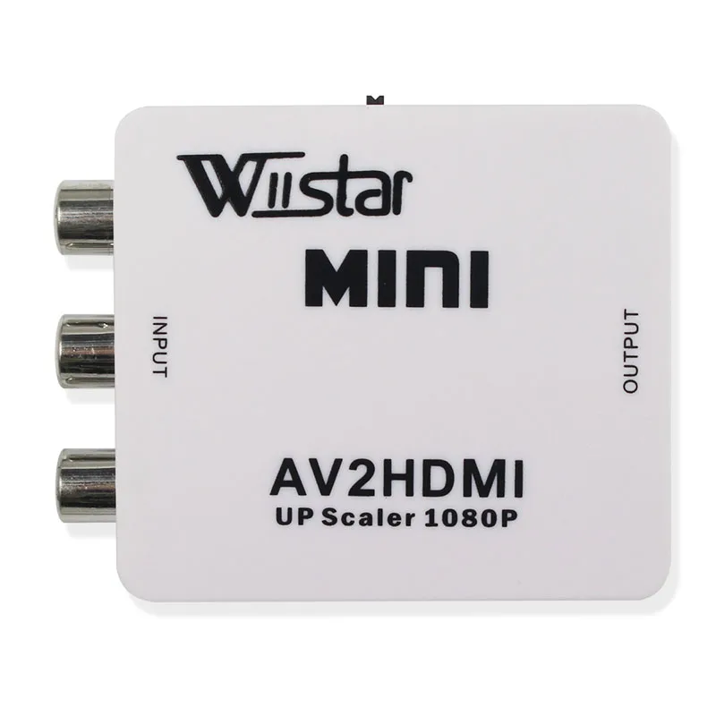 Wiistar Композитный Rca CVBS адаптер Поддержка Hd 1080p AV в HDMI Mini Av2hdmi видео конвертер с USB кабелем