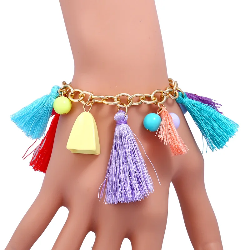 

Brand New Fashion Tassel Bracelet For Women Vintage Bohemia Wholesale Luxury Punk Female Bracelets Multilayer Boho Jewelry