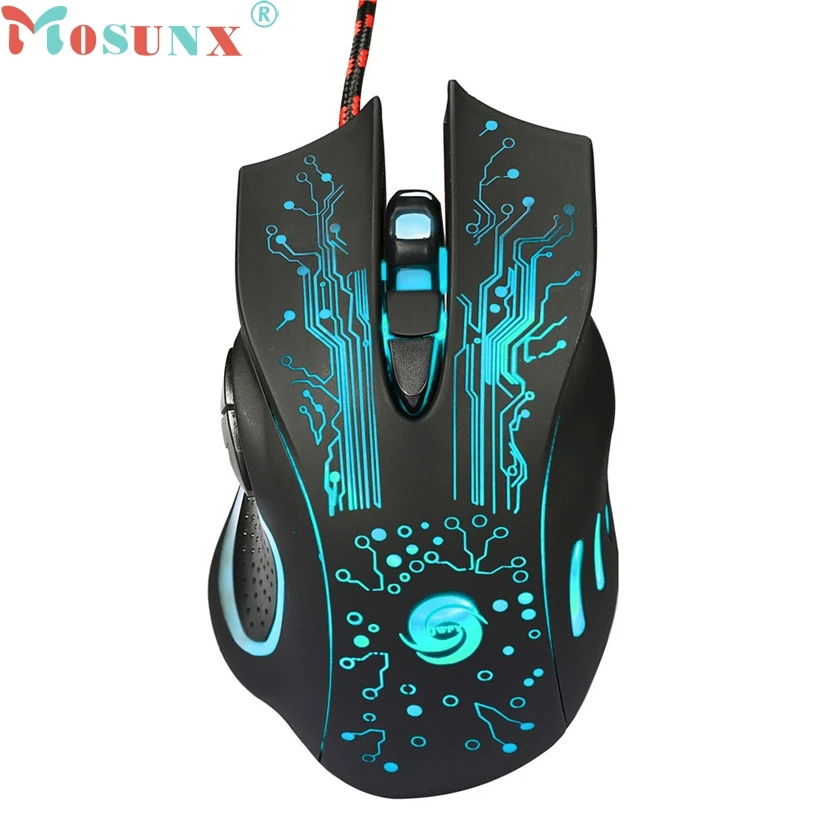 

mosunx Mecall Tech 6 Button 5500 DPI LED Optical USB Wired Gaming PRO Mouse Mice For PC Laptop