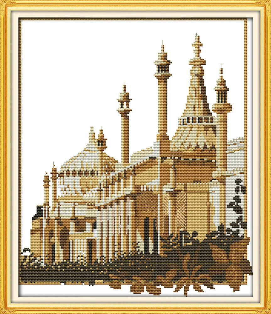 

Church counted printed on fabric DMC 14CT 11CT Cross Stitch kitsembroidery needlework Sets Home Decor