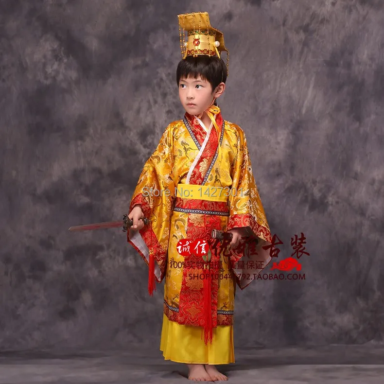 Yellow Wholesale Child Costume Hot Selling Tang Suit Hanfu Stage Show
