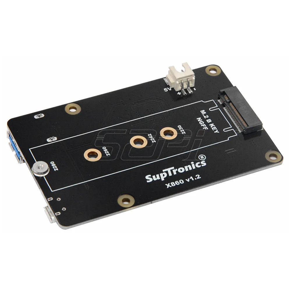  52Pi X860 M.2 NGFF SATA SSD Schild Lagerung Expansion Board mit USB 3.0 für Raspberry Pi 1 Modell B