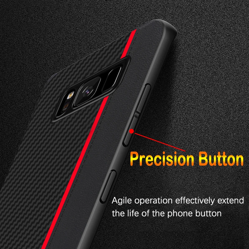 Original CENMASO for Samsung S8 Case Luxury Fiber Leather Protection Cover for Samsung Galaxy S8 Plus Case Galaxy S8 Case Cover