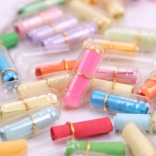 50 PCS/Lot nouveau Message Capsule enveloppe lettre papier pour pilule transparente Capsule Message écriture papier