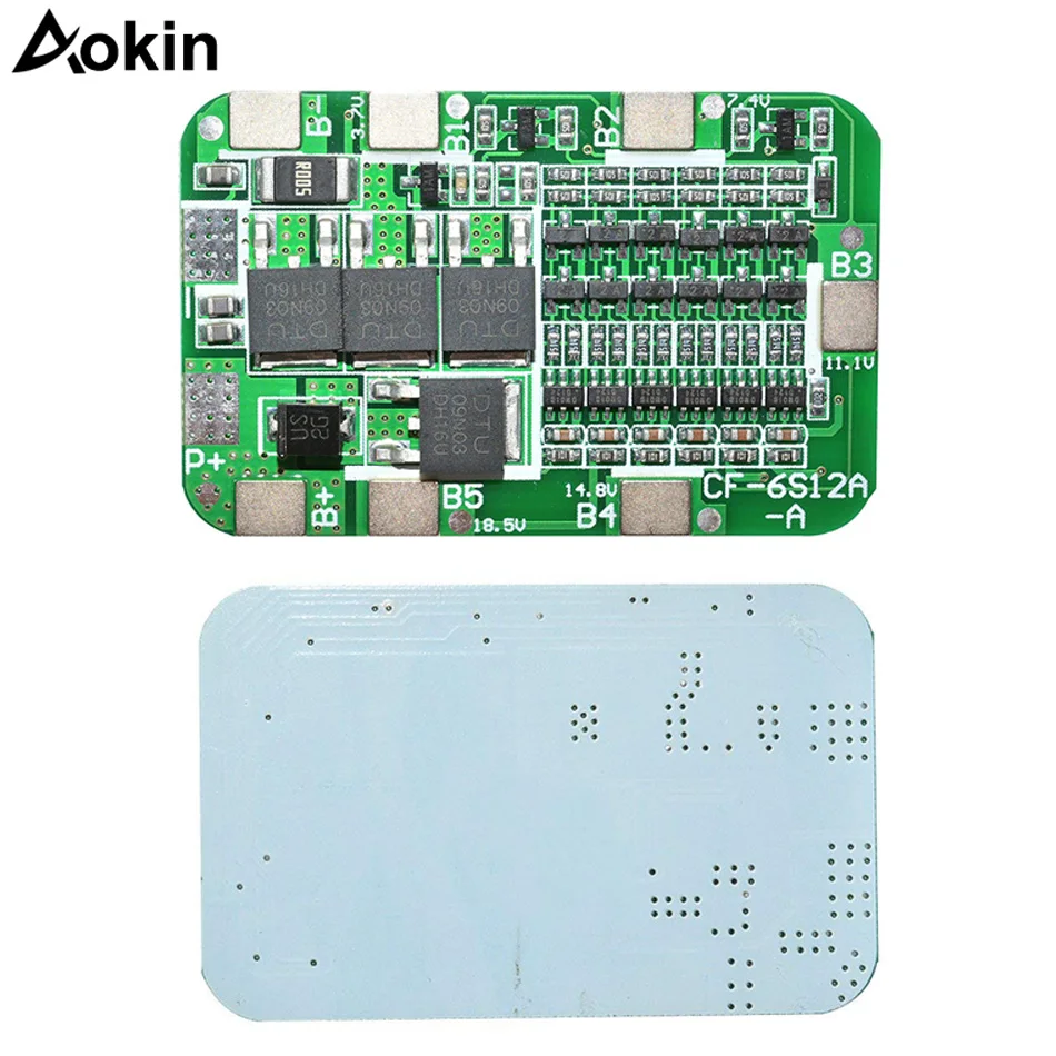 6S 15A 24V PCB плата защиты BMS для 6 модулей литий-ионных и литиевых батарей 18650 |