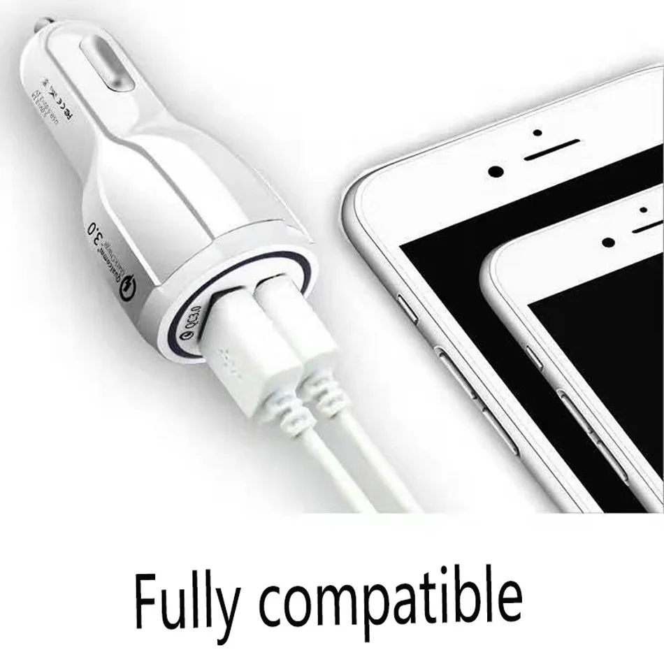 Car Charger Quick Charge 3.0 Dual USB Car-Charger for iPhone Oneplus 6T Mobile Phone QC 3.0 Fast Car Charging USB Charger Adapte4