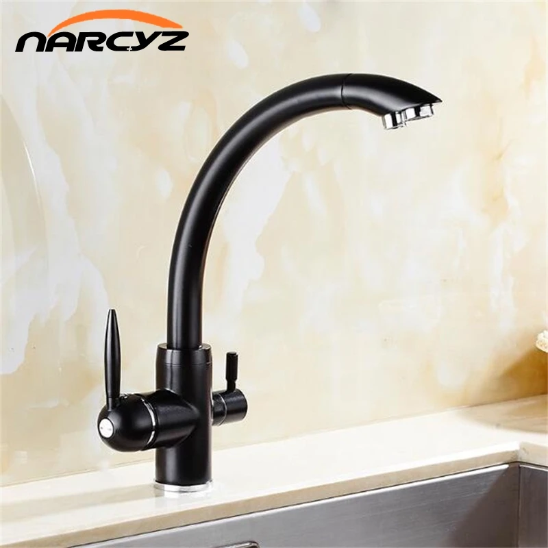 Kitchen Faucets Solid Brass Crane For Kitchen Deck Mounted Water Filter Tap Three Ways Sink Mixer 3 Way Kitchen Faucet XT-88