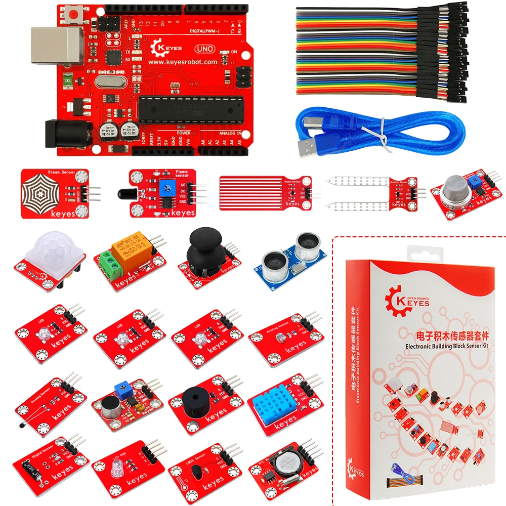 

KEYES Electronic Building Block Sensor Kit with UNO R3 board for Arduino