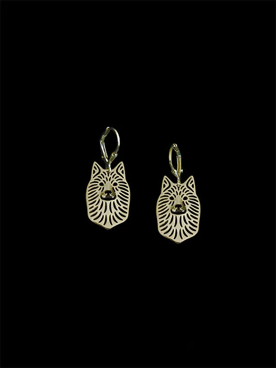 New 2016 Unique Romantic Gold Silver Color Finnish Spitz Drop Earrings Wholesale Animal For Women Girl Aros | Украшения и