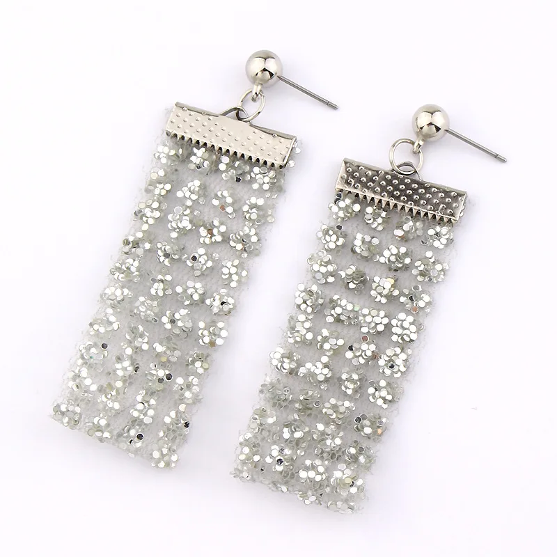 

New jewelry gold silver sequin earrings personality wild trend simple earrings wholesale Earrings For Women