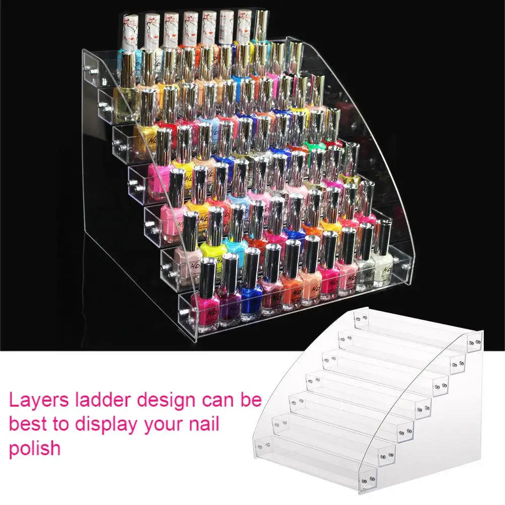 

New Clear Acrylic Beauty Makeup Nail Polish Storage Organizer Rack Display Holder