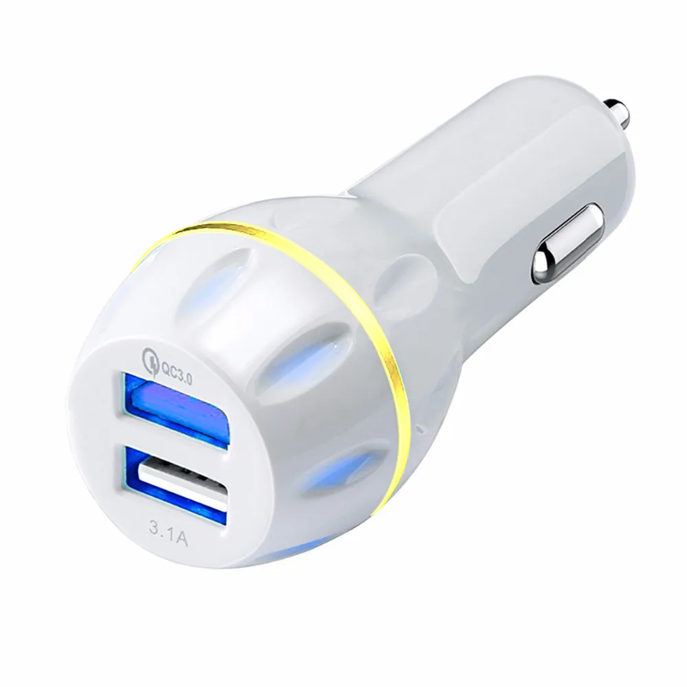 

Dual USB 12V-24V 3.1A Mobile Phone Car Charger Adapter LED Display Fast Charging LKQ0215