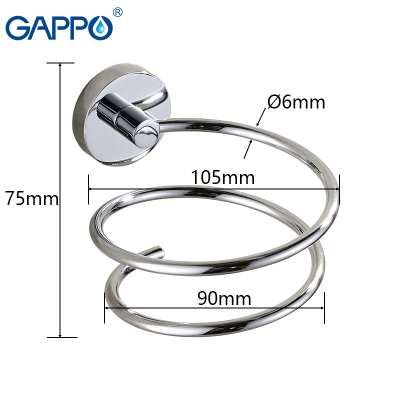 Billig GAPPO Bad halter für haar trockner bad halter Bad Lagerung Regal Wand Halterung Bad Zubehör