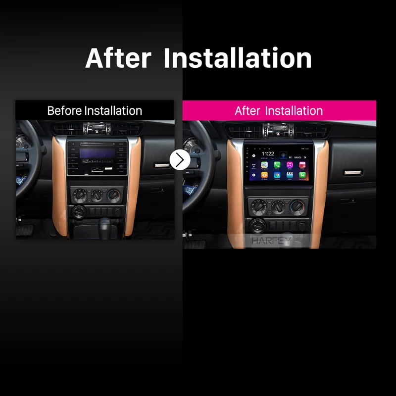 Clearance Harfey Radio GPS Navigation 9" Android 8.1 For TOYOTA FORTUNER/ COVERT 2015-2018 Bluetooth Digital TV 3G car multimedia player 5