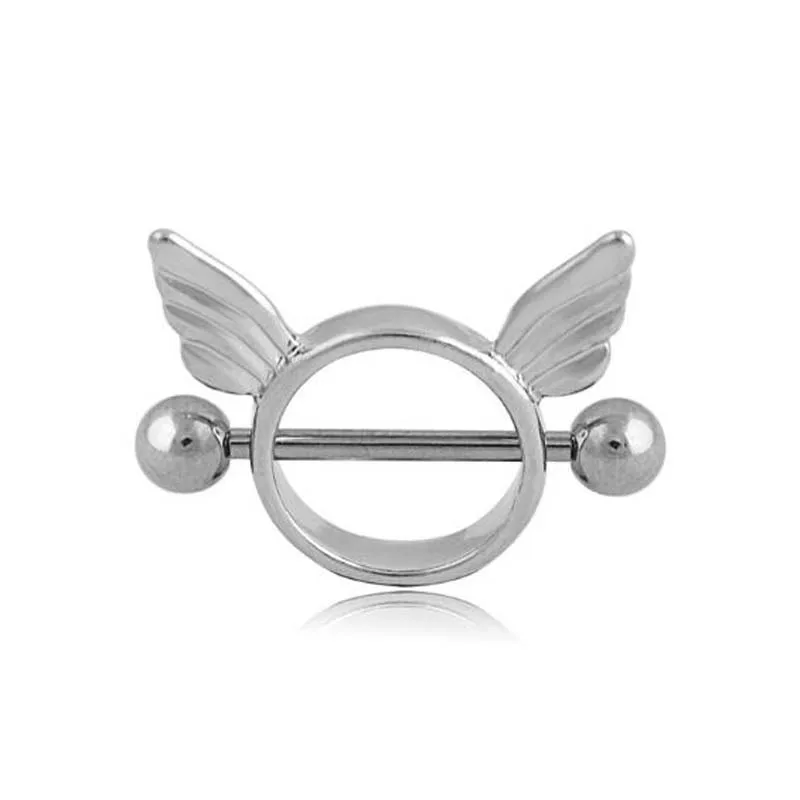 2 шт. черное белое крыло Ангела пирсинг сосков сосков|body piercing|wing nipple piercingnipple piercing |
