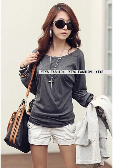 Camiseta para Mujer camiseta suelta cuello redondo manga larga murciélago botón Poleras De Mujer Camisetas Y Tops camiseta Mujer ropa Vetement Mujer Camiseta para Mujer camiseta suelta cuello redondo manga larga murciélago botón Poleras De Mujer Camisetas Y Tops camiseta Mujer ropa Vetement Mujer