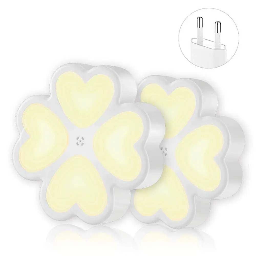 

LED Night Lights Plug in Walls with Dusk to Dawn Photocell Sensor, 0.5W Energy Saving, Warm White Plug in Night Light for kids