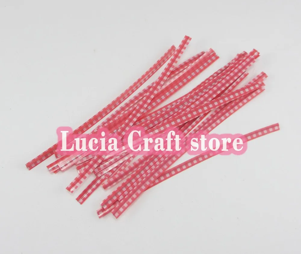 Распродажа! Lucia Craft 100 шт 4 мм* 10 см ламинированная пленка проволочный ремень твист Галстуки упаковка веревка печенье выпечка сумки уплотнения Упаковка I0805