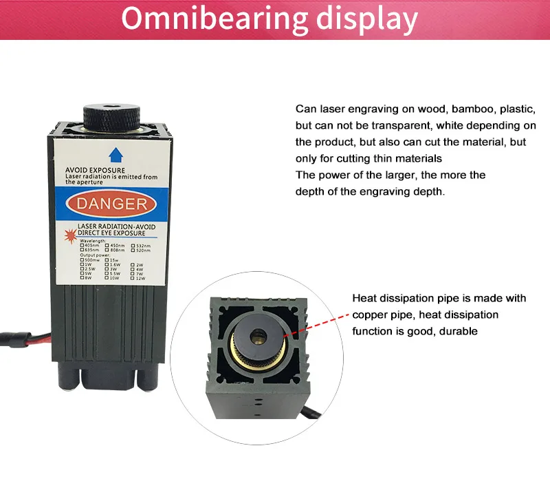 Лазер 2,5 Вт 3 Вт лазерный модуль 1600 мВт для гравировки резки 450нм мощность регулируемое фокусное расстояние лазерного диода 4 Вт 5,5 Вт 8 Вт лазер