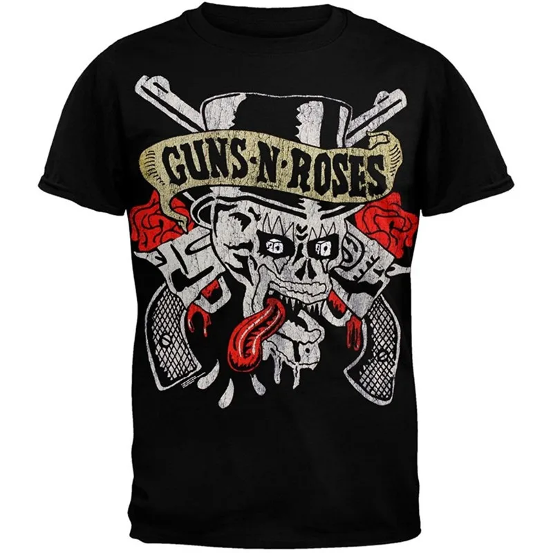 

Personalized Shirts Short Guns N Roses-Tongue Skull Men Printing Machine O-Neck T Shirts